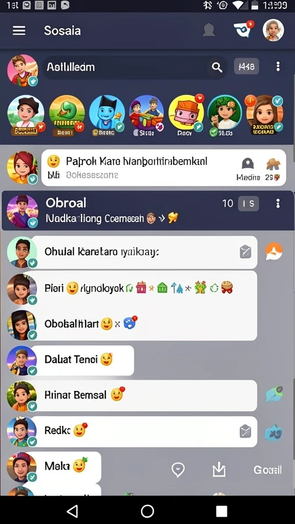 mc777 - Berbagai karakter unik yang dapat dipilih.